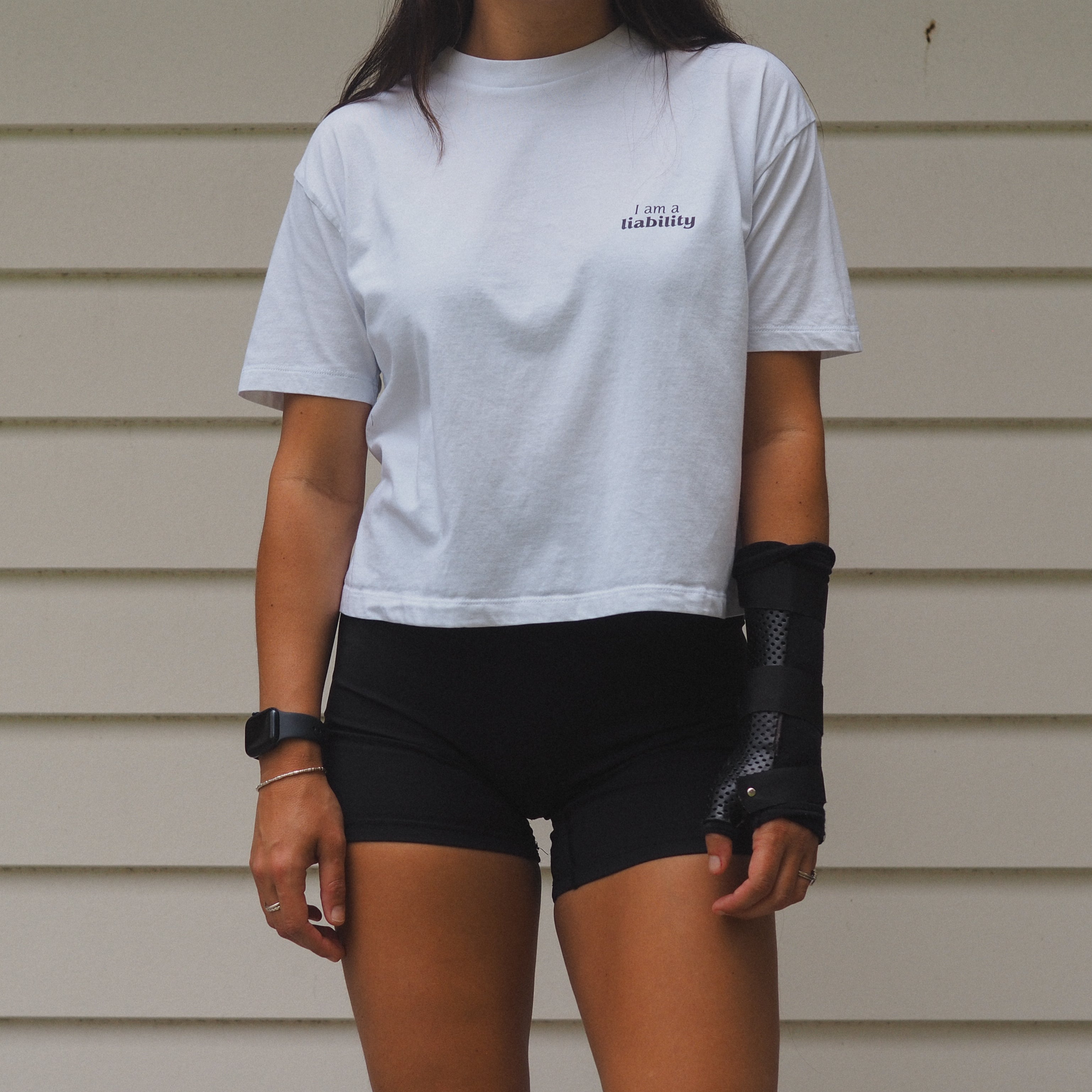 I am a liability | Cropped Boxy Tee