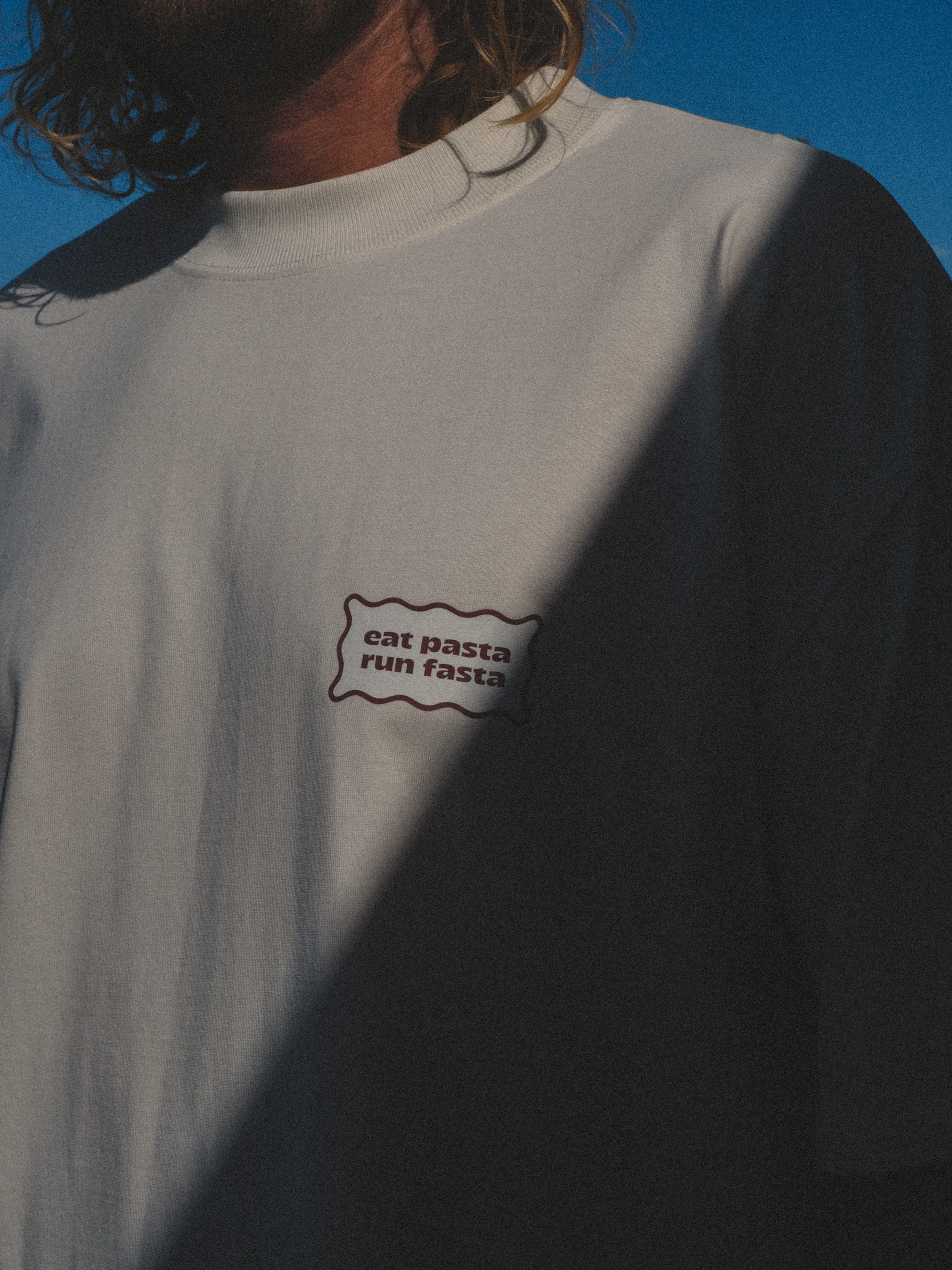 Eat pasta. Run fasta | Oversized Boxy Tee