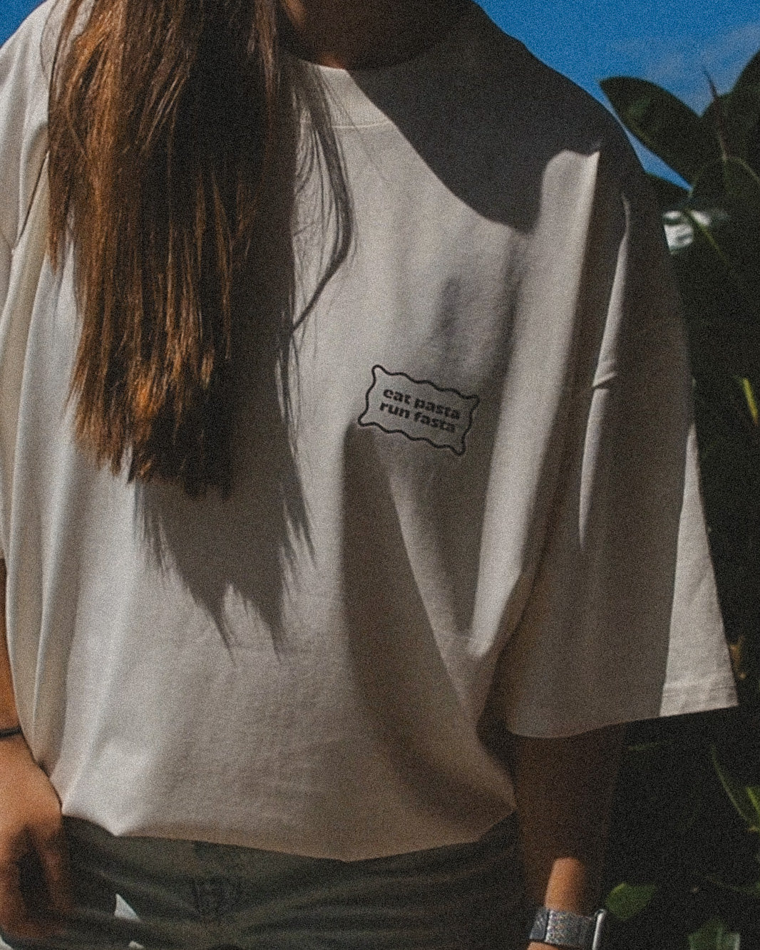 Eat pasta. Run fasta | Oversized Boxy Tee