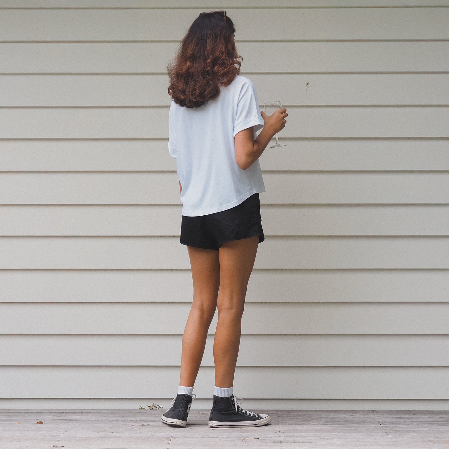 Pass me the fucking vino | Relaxed Boxy Tshirt - White